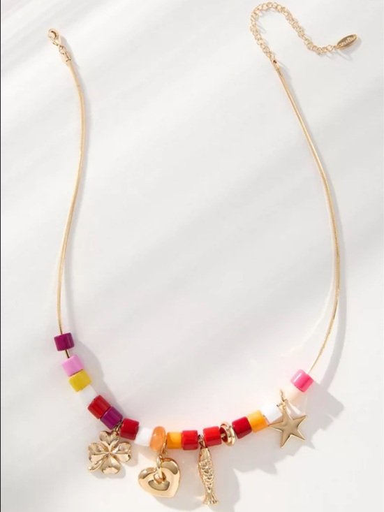 Anthropologie Jewelry - Anthropologie Beaded Charm Necklace | NWT